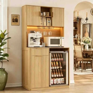 Tall Coffee Bar Cabinet
