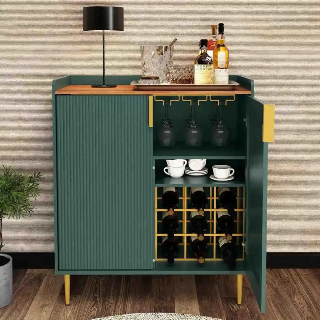 coffee bar cabinet modern